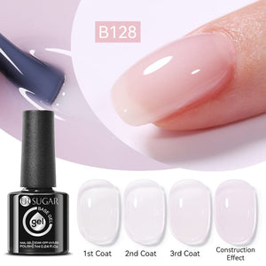 Jelly Rubber Base Gel URB128 7ml Base & Top Coat UR SUGAR