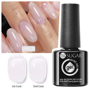 Jelly Rubber Base Gel URB128 7ml Base & Top Coat UR SUGAR