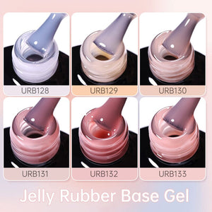 Jelly Rubber Base Gel URB129 7ml Base & Top Coat UR SUGAR