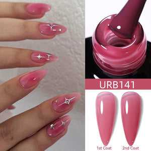 Jelly Rubber Base Gel URB129 7ml Base & Top Coat UR SUGAR