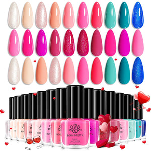 15 Colors Nail Polish Set Valentine's Day Collection 6ml Nail Polish BORN PRETTY