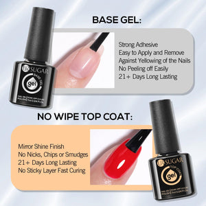 4pcs Gel Set Base Top Primer Dehydrator 7ml Base & Top Coat UR SUGAR