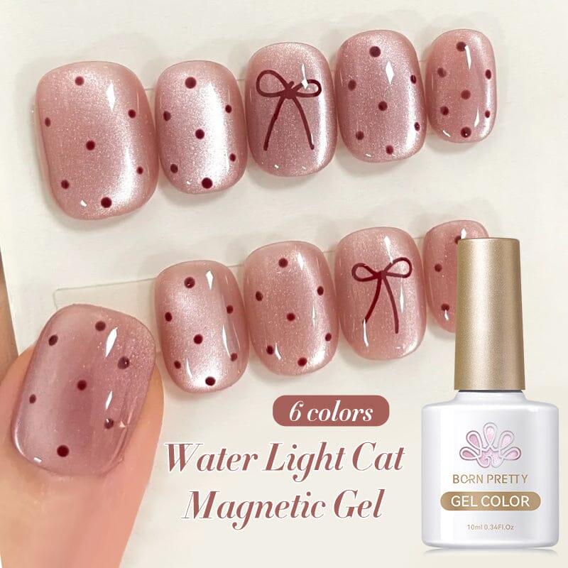 Water Light Cat Magnetic Gel Polish Polka Dots 10ml Gel Nail Polish BORN PRETTY