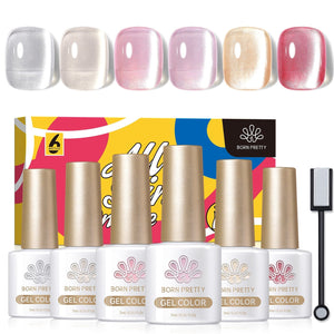 6 Colors Water Light Cat Magnetic Gel 7ml Gel Nail Polish BORN PRETTY