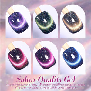 6 Colors 9D Iridescent Reflective Magnetic Gel 7ml Gel Nail Polish BORN PRETTY