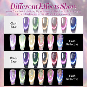 6 Colors 9D Iridescent Reflective Magnetic Gel 7ml Gel Nail Polish BORN PRETTY