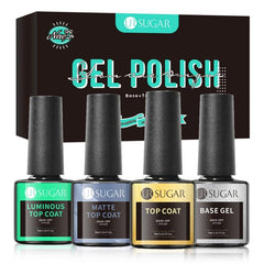 4pcs Base Gel Top Coat Gel Set 7ml Base & Top Coat UR SUGAR