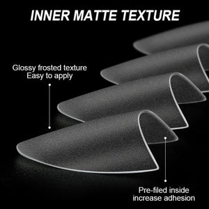 120pcs Oval Half Cover Matte False Nail Tips Nail Tips No Brand