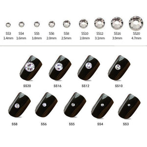1440pcs Transparent Flatback Rhinestones SS6# 2mm Nail Art No Brand