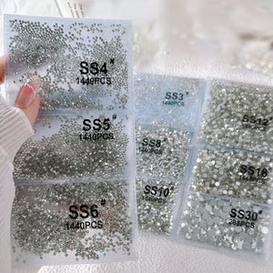1440pcs Transparent Flatback Rhinestones SS6# 2mm Nail Art No Brand