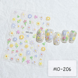 Flowers 3D Nail Sticker MO-206 Nail Art No Brand