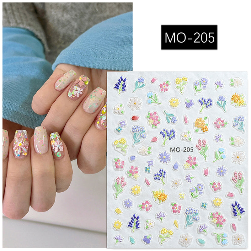 Flowers 3D Nail Sticker MO-205