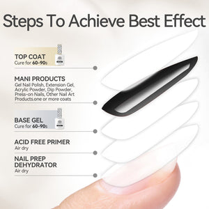 2 Bottles Base Gel Super Top Coat Set 15ml Gel Nail Polish BORN PRETTY