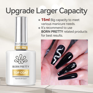2pcs Set Base Gel & Super Top Coat 15ml Gel Nail Polish BORN PRETTY
