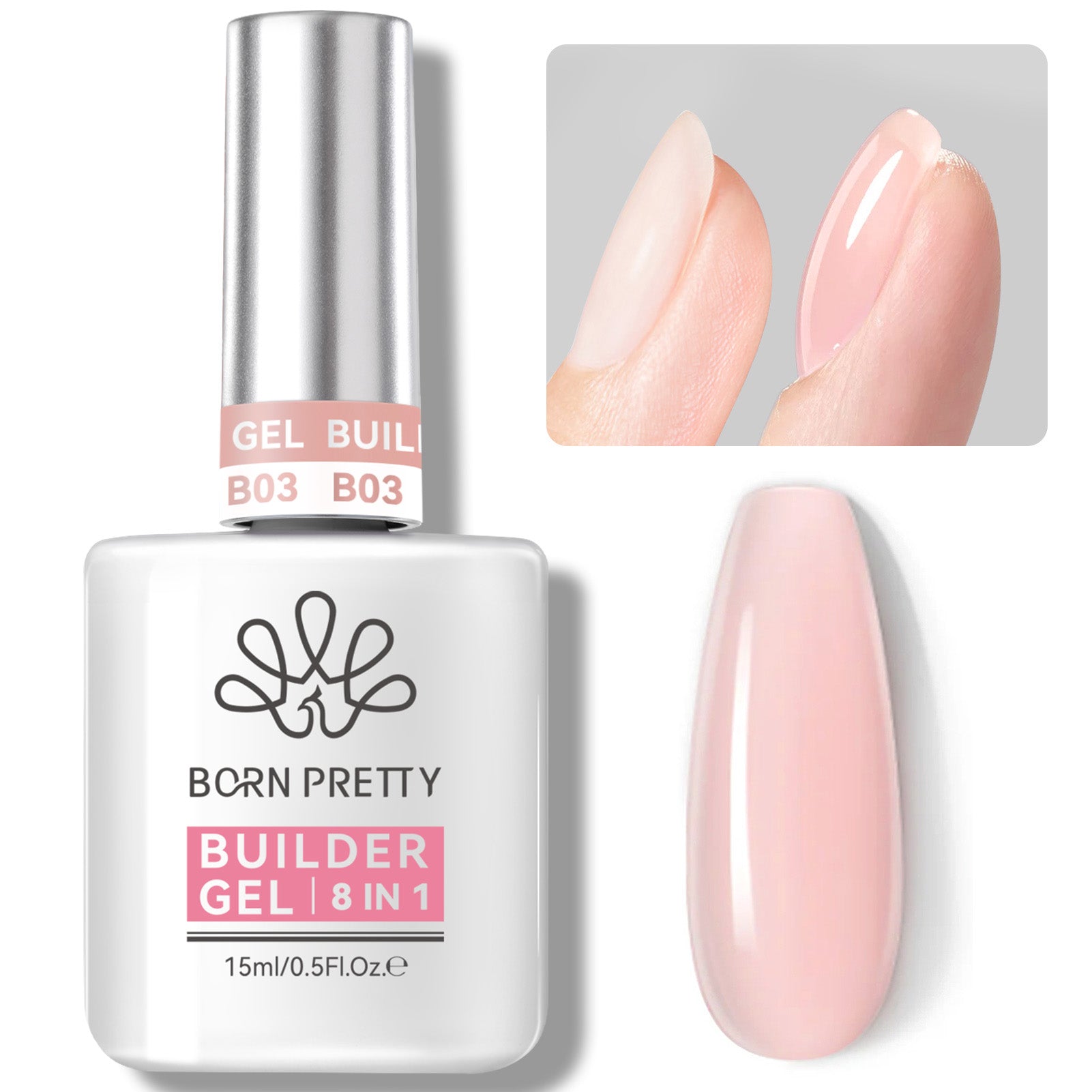 15ml 8 in 1 Builder-Gel BG03 Gel Nail Polish BORN PRETTY
