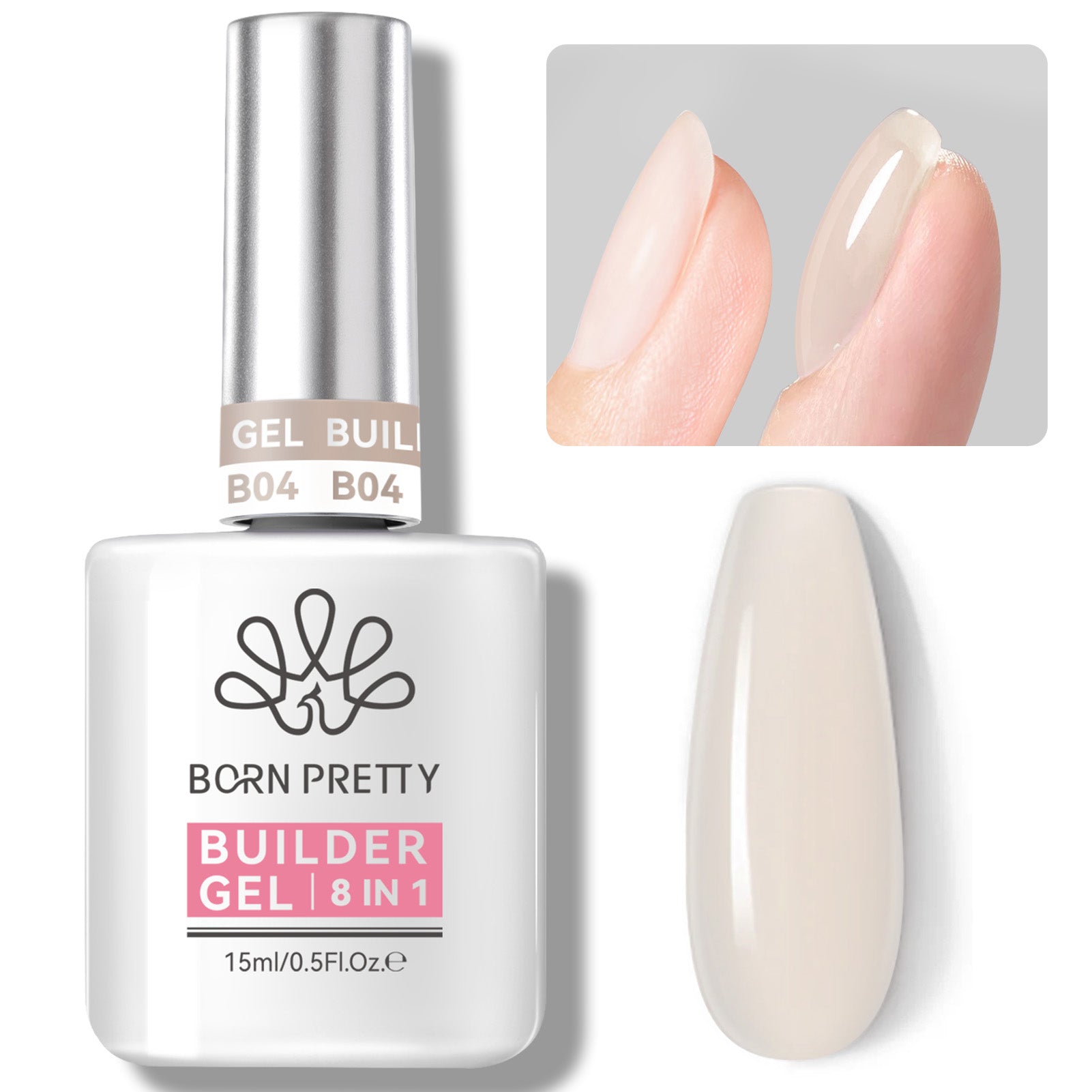 15ml 8 in 1 Builder-Gel BG04 Gel Nail Polish BORN PRETTY