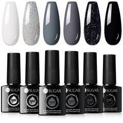 6 Colors Gel Set Silver Lining 7ml
