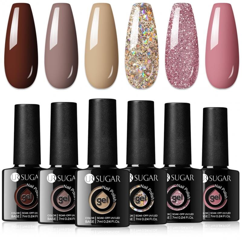 6 Colors Gel Polish Set Razzle Dazzle 7ml Gel Nail Polish UR SUGAR