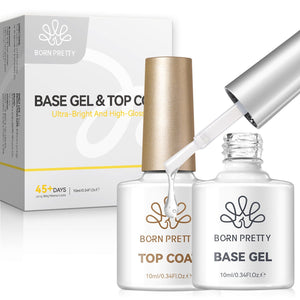 2pcs Set Base Top Coat 10ml Gel Nail Polish BORN PRETTY