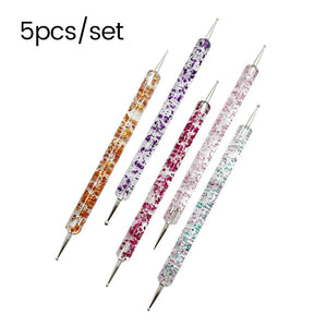 5pcs Dual-ended Nail Dotting Pen Set Tools & Accessories No Brand