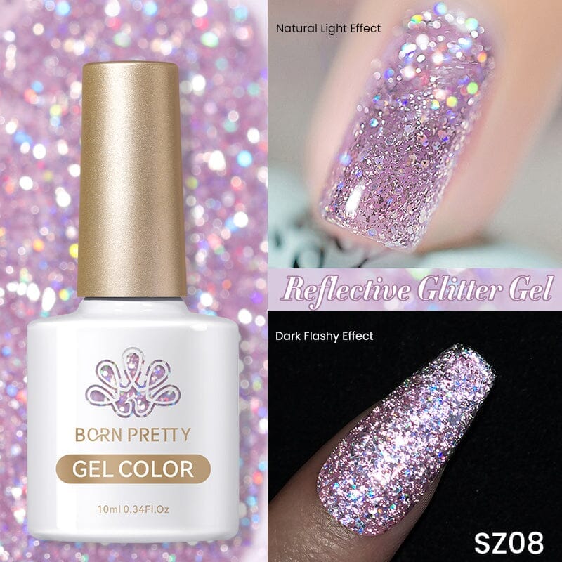 Glitter Reflective Gel Polish Dream Star SZ06-SZ11 10ml Gel Nail Polish BORN PRETTY SZ08