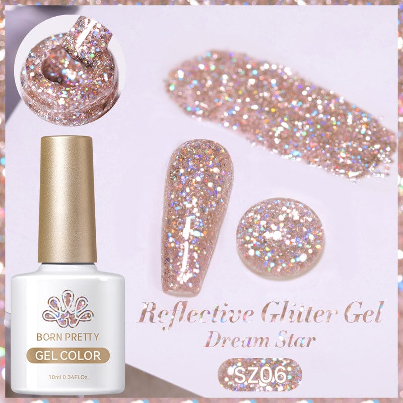 Glitter Reflective Gel Polish SZ06 Dream Star 10ml Gel Nail Polish BORN PRETTY
