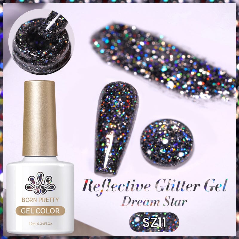Glitter Reflective Gel Polish SZ11 Dream Star 10ml Gel Nail Polish BORN PRETTY