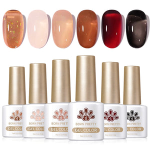 6 Colors Cozy Hearth Milky Jelly Gel 7ml Gel Nail Polish BORN PRETTY