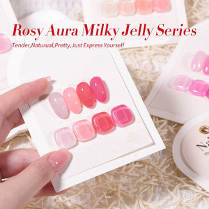 4 Colors Rosy Aura Milky Jelly Gel 7ml Gel Nail Polish BORN PRETTY