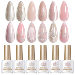 6 Colors Gel Polish Love Letter Mixed Set 7ml Gel Nail Polish BORN PRETTY