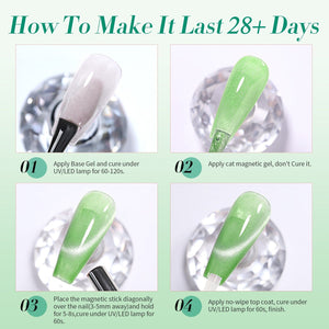 6 Colors Jelly Magnetic Gel Polish Set Fireflies Forest 7ml Gel Nail Polish BORN PRETTY