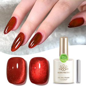 Red Cat Magnetic Gel MY217 Kiss of Ruby 15ml HEMA/TPO FREE Gel Nail Polish BORN PRETTY
