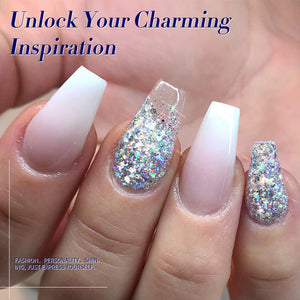 6 Colors Glitter Gel Polish S30 Black Coal 7ml Gel Nail Polish BORN PRETTY