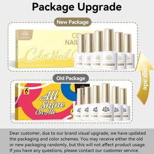 6 Colors Glitter Gel Polish S30 Black Coal 7ml Gel Nail Polish BORN PRETTY