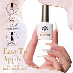 6 Colors Glitter Flakes Nail Gel Polish Set 7ml Gel Nail Polish BORN PRETTY