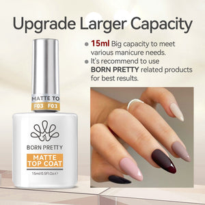 Matte Top Coat 15ml Gel Nail Polish BORN PRETTY