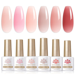 6 Colors Jelly Rose Series Gel Polish Set 7ml Gel Nail Polish BORN PRETTY
