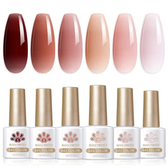 6 Colors Jelly Gel Set Wild Roses 7ml Gel Nail Polish BORN PRETTY