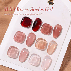 6 Colors Wild Roses Jelly Gel Polish Set 7ml Gel Nail Polish BORN PRETTY