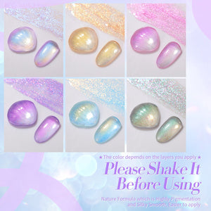 6 Colors Jelly Gel Set Pearl Eif 7ml Gel Nail Polish BORN PRETTY