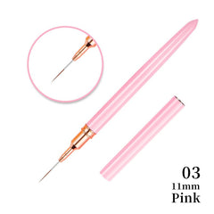 Pink Black Nail Art Liner Brush Tools & Accessories No Brand 03