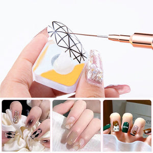 Pink Black Nail Art Liner Brush Tools & Accessories No Brand