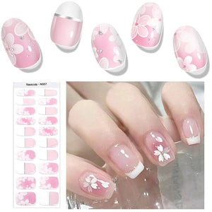 20 Tips Semi-Cured Gel Nail Strips N041-N060 Nail Sticker Harunouta N057