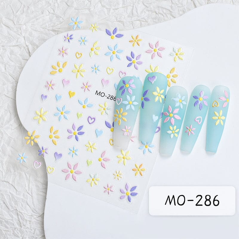 Flowers 3D Nail Sticker MO-286 Nail Art No Brand