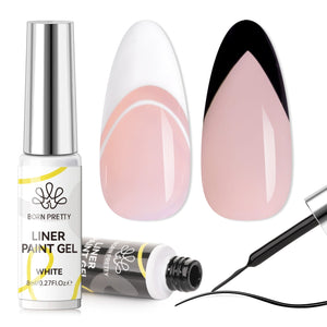2pcs Black & White Liner Paint Gel 8ml Gel Nail Polish BORN PRETTY