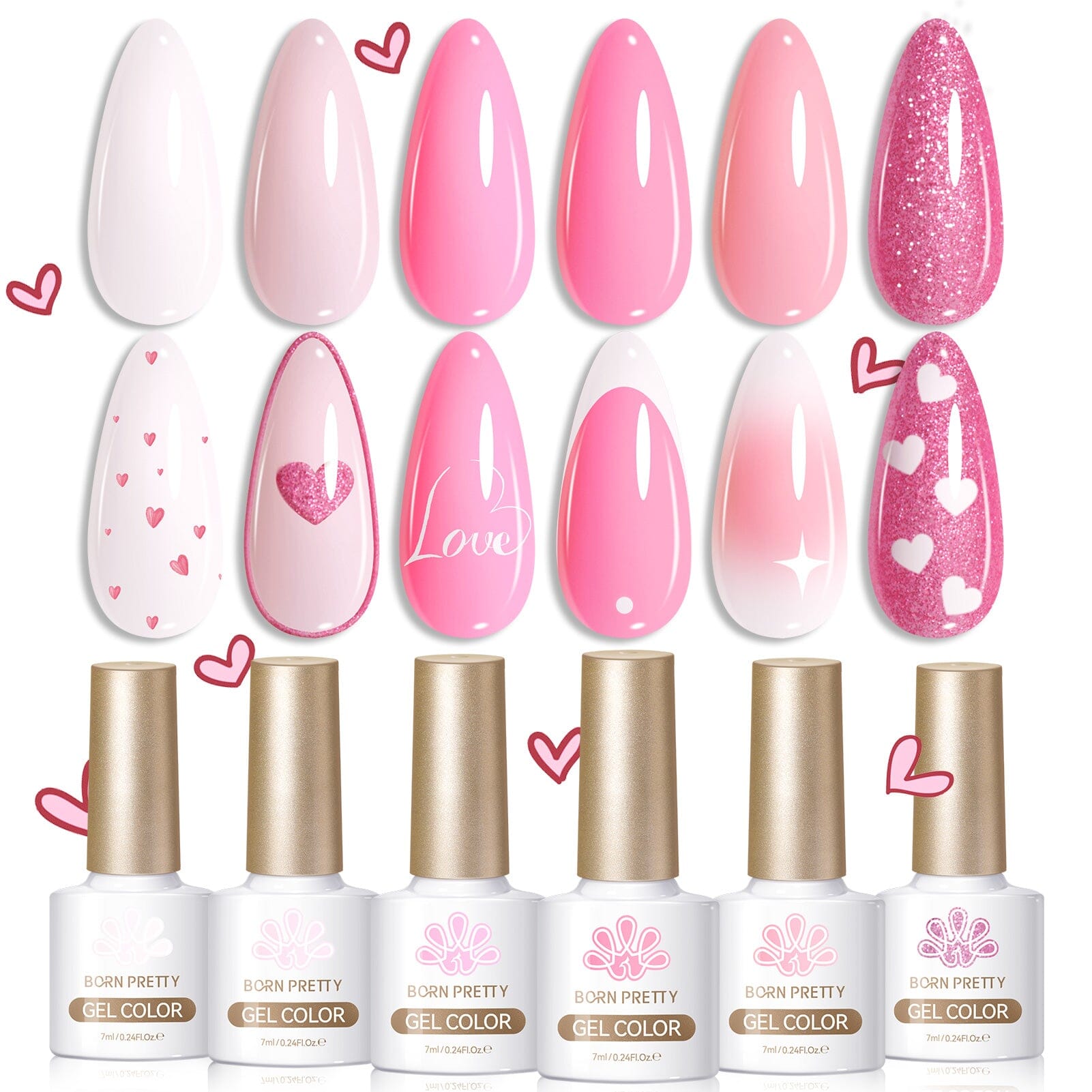 6 Colors Gel Polish S17 Pink Baby 7ml – BORN PRETTY