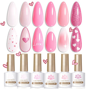 6 Colors Gel Polish S17 Pink Baby 7ml Gel Nail Polish BORN PRETTY