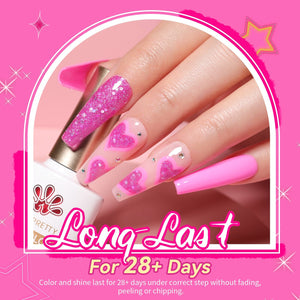 6 Colors Gel Polish Set Hot Pink 7ml Gel Nail Polish BORN PRETTY