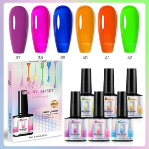 6 Colors Gel Polish Set #07 7.5ml Gel Nail Polish No Brand