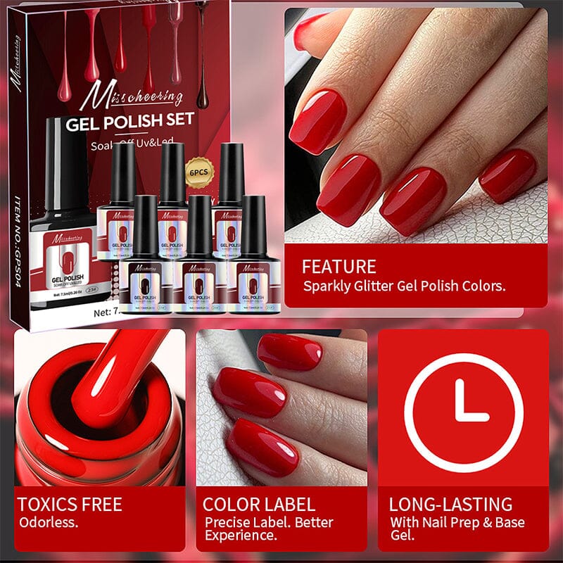 6 Colors Gel Polish Set #07 7.5ml Gel Nail Polish No Brand